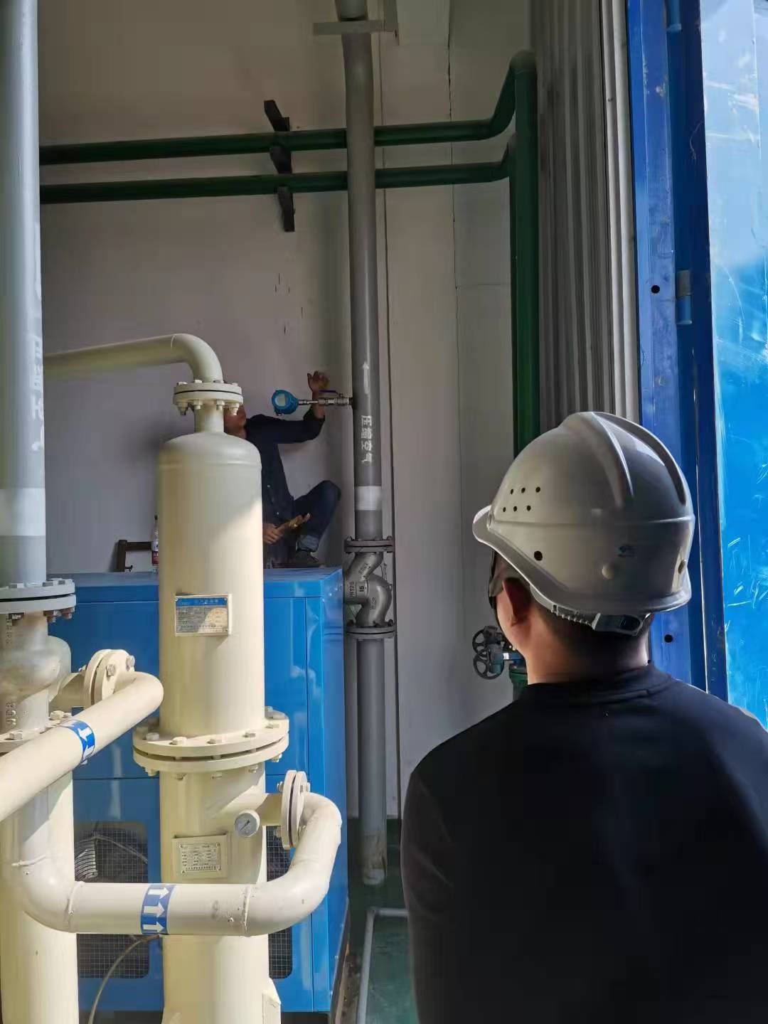 热式气体质量流量计在压缩空气管路上安装